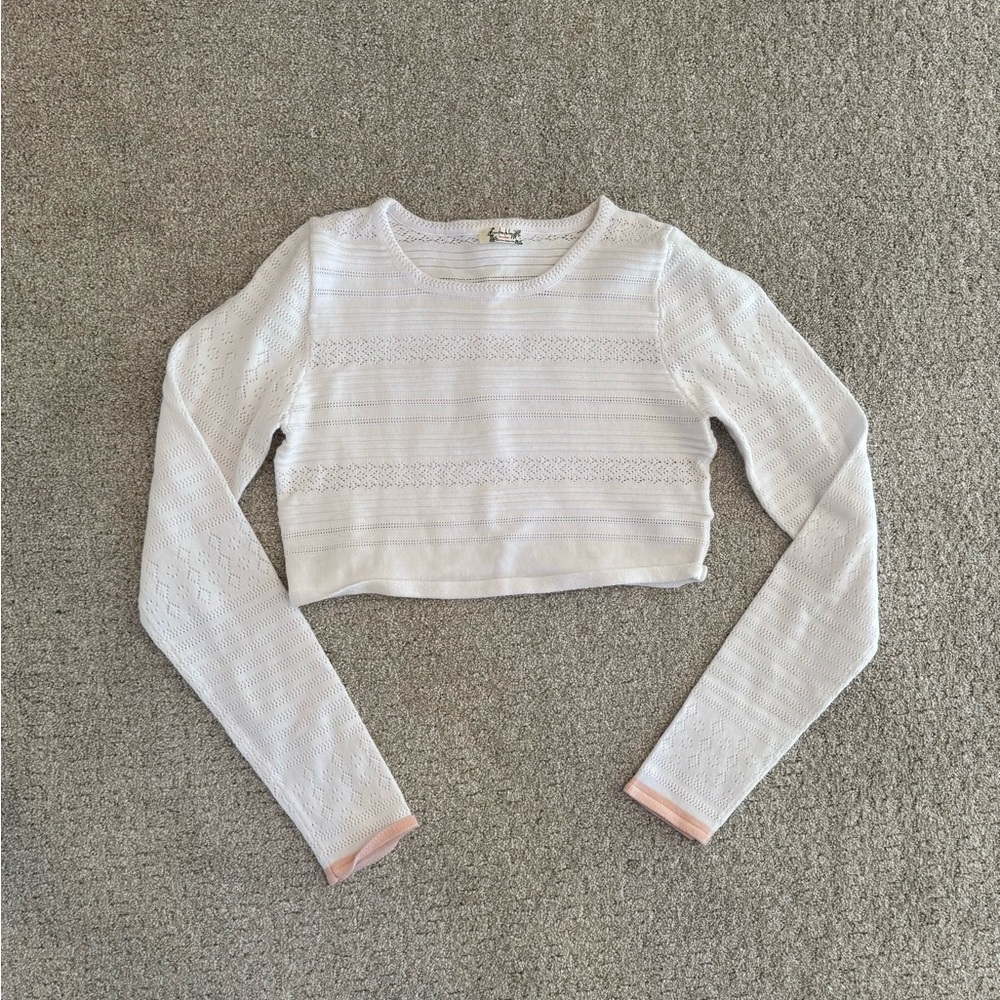 Free people “Intimately” cropped sweater
